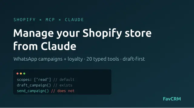 用 Claude 管理你的 Shopify 店：WhatsApp 行銷同會員積分，一句指令搞掂（MCP）